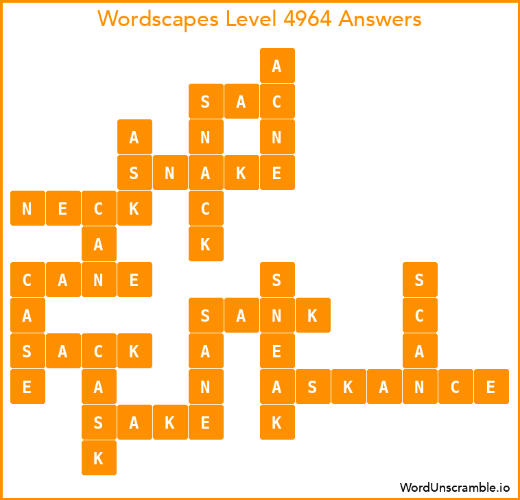 Wordscapes Level 4964 Answers