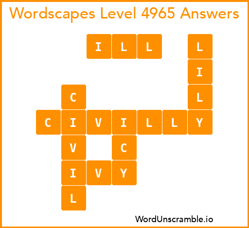 Wordscapes Level 4965 Answers