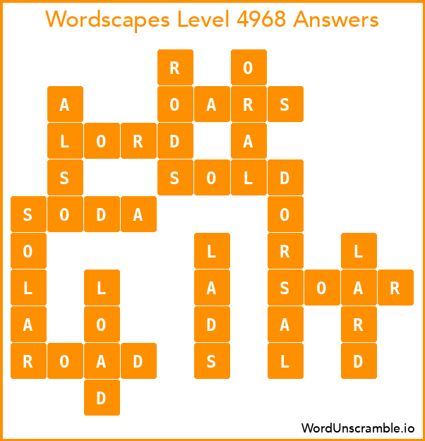 Wordscapes Level 4968 Answers