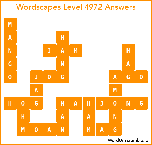 Wordscapes Level 4972 Answers