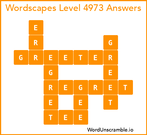 Wordscapes Level 4973 Answers