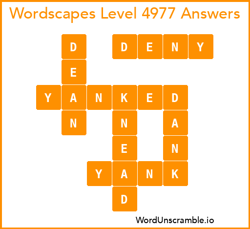 Wordscapes Level 4977 Answers