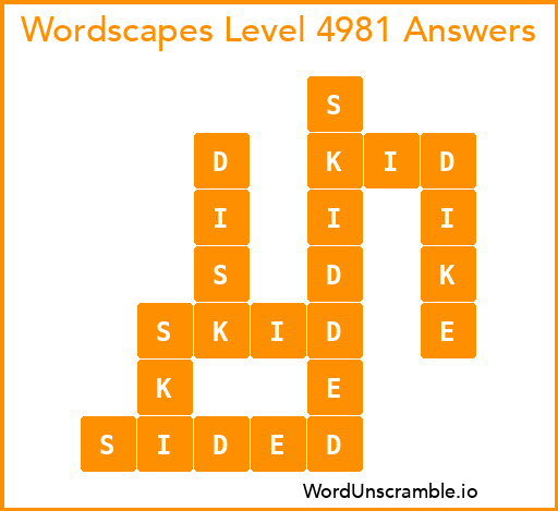 Wordscapes Level 4981 Answers