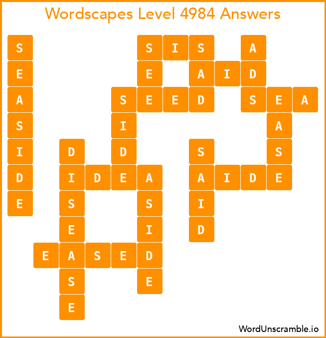 Wordscapes Level 4984 Answers