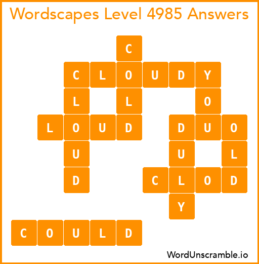 Wordscapes Level 4985 Answers