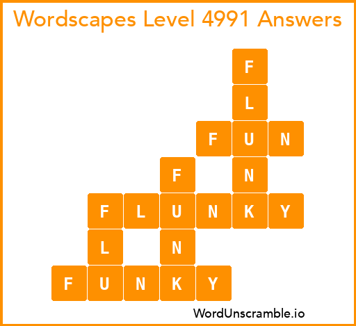 Wordscapes Level 4991 Answers