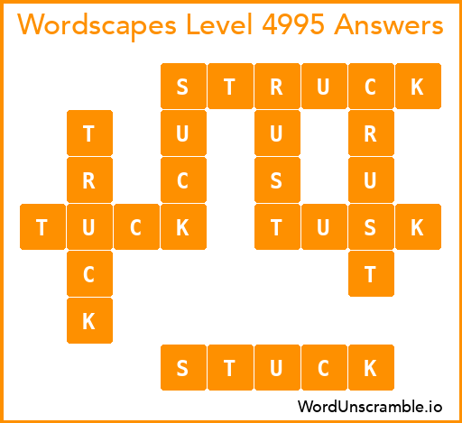 Wordscapes Level 4995 Answers
