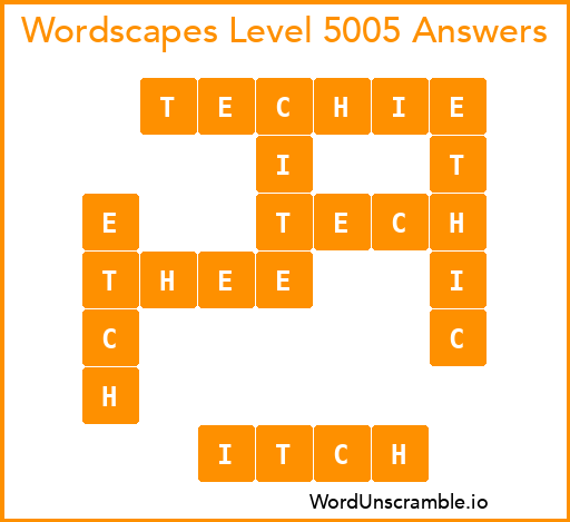 Wordscapes Level 5005 Answers