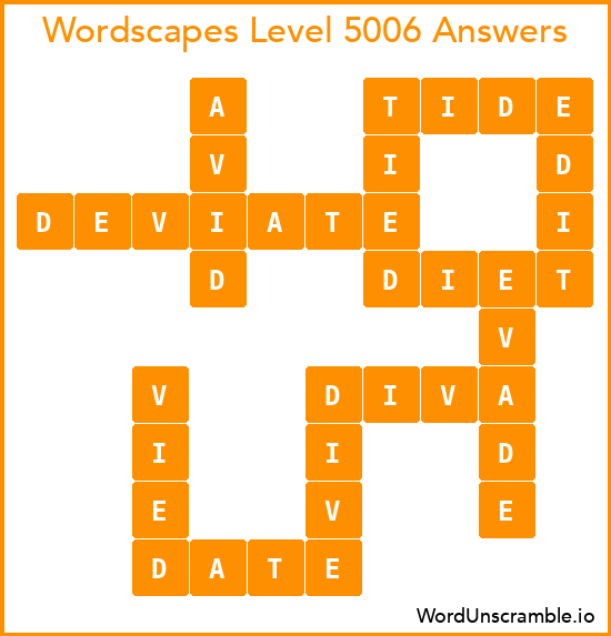 Wordscapes Level 5006 Answers