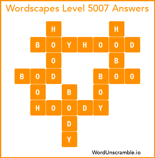 Wordscapes Level 5007 Answers