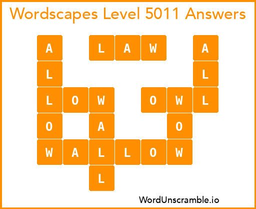 Wordscapes Level 5011 Answers