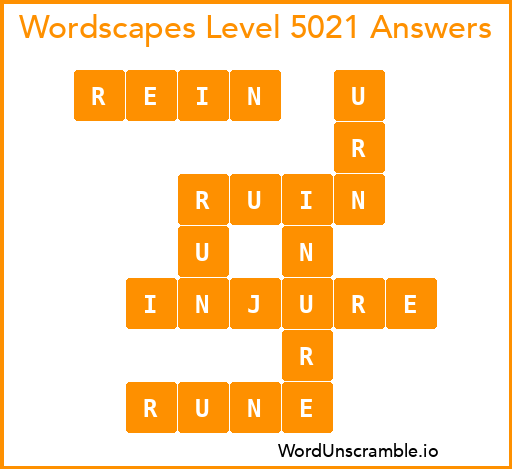 Wordscapes Level 5021 Answers