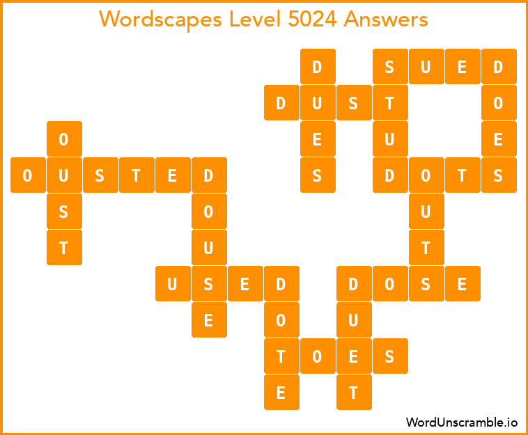 Wordscapes Level 5024 Answers