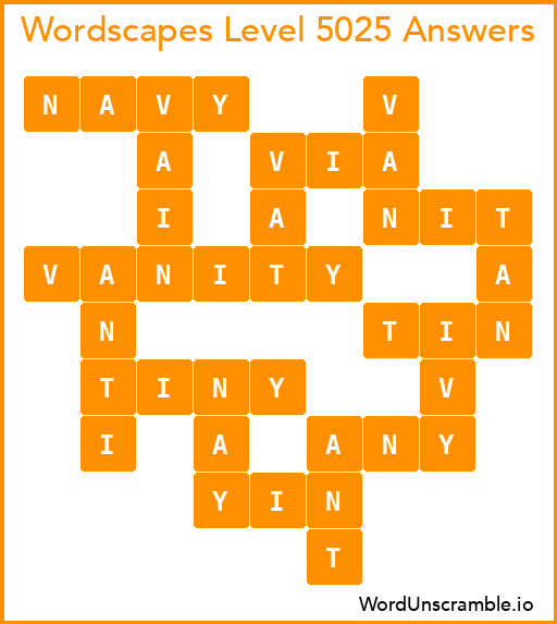 Wordscapes Level 5025 Answers