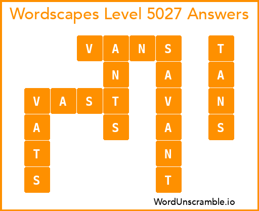 Wordscapes Level 5027 Answers