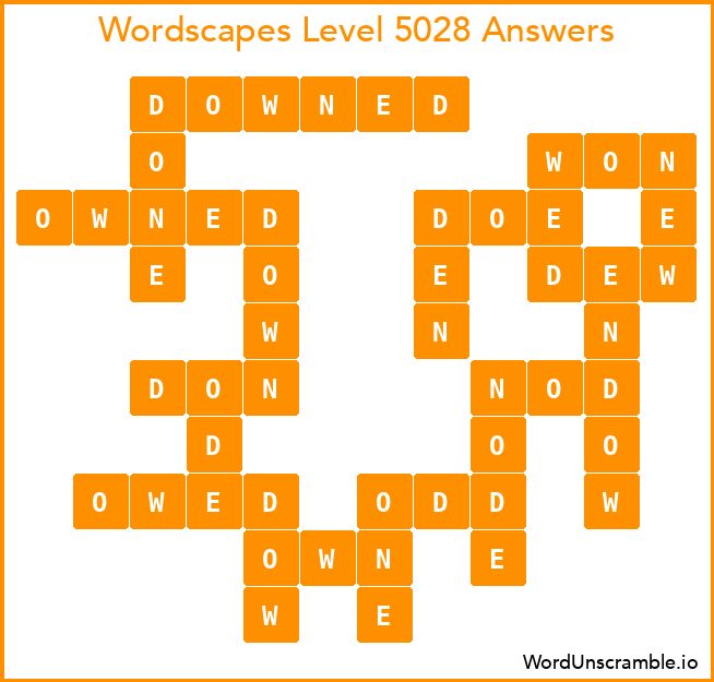 Wordscapes Level 5028 Answers