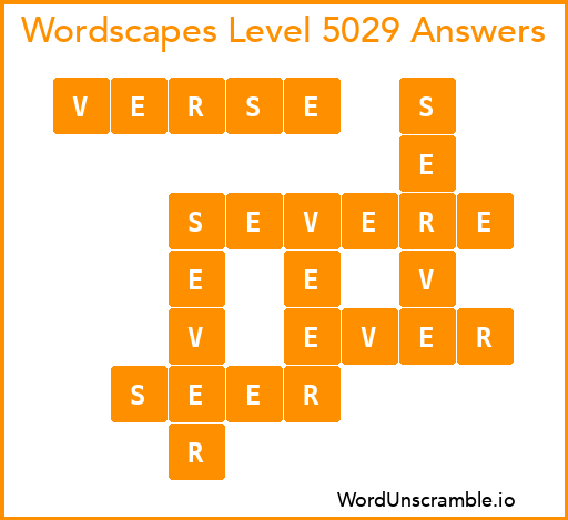 Wordscapes Level 5029 Answers