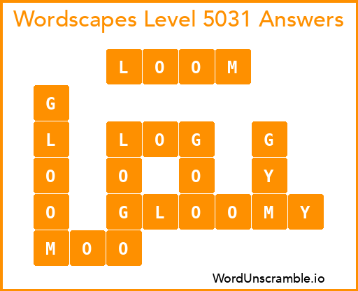 Wordscapes Level 5031 Answers