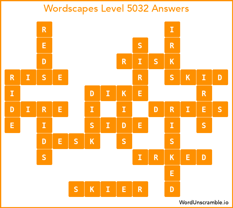 Wordscapes Level 5032 Answers