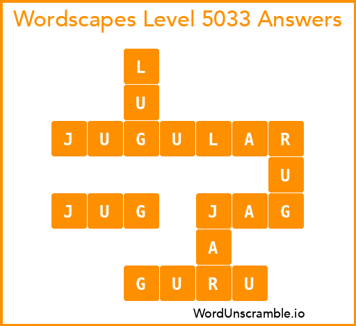 Wordscapes Level 5033 Answers