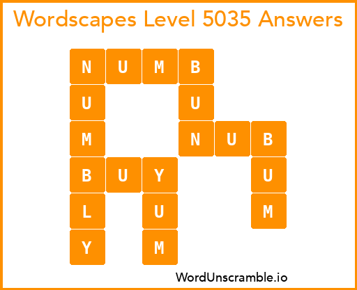 Wordscapes Level 5035 Answers