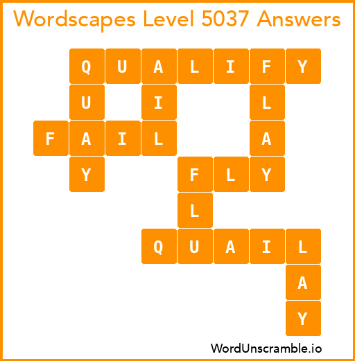 Wordscapes Level 5037 Answers
