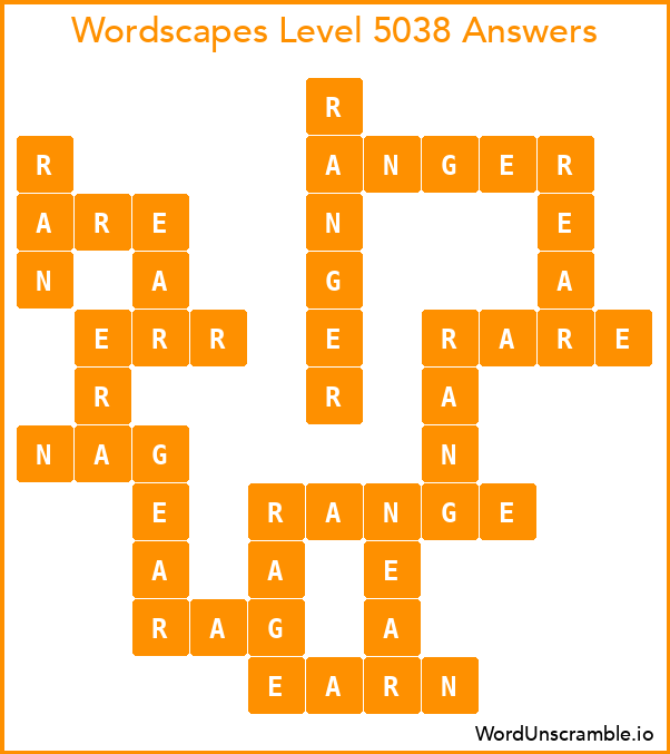 Wordscapes Level 5038 Answers