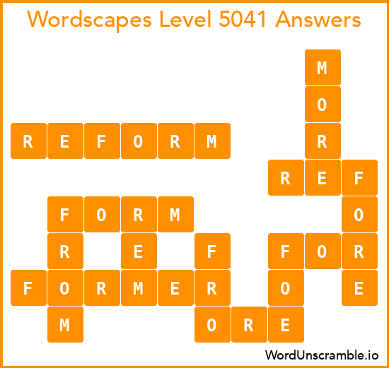 Wordscapes Level 5041 Answers