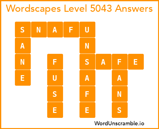 Wordscapes Level 5043 Answers