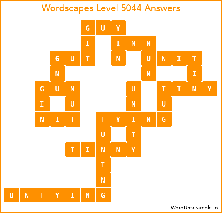Wordscapes Level 5044 Answers