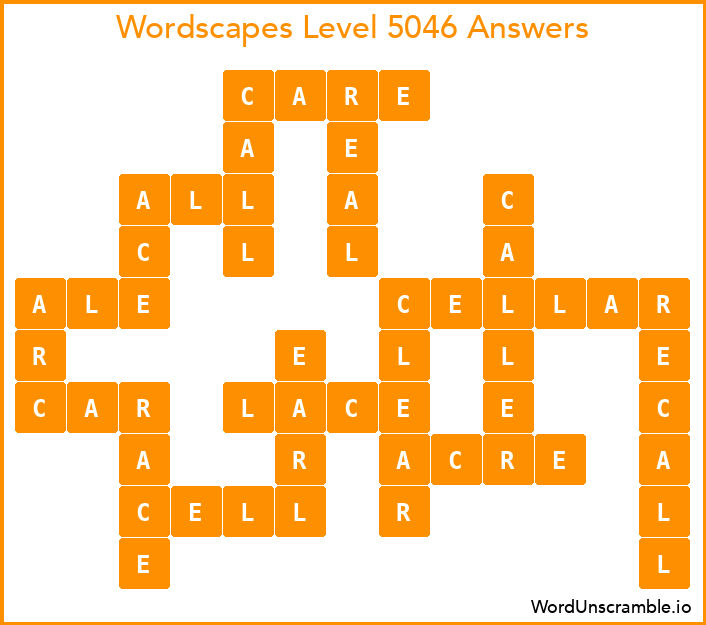 Wordscapes Level 5046 Answers