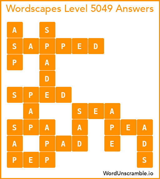 Wordscapes Level 5049 Answers