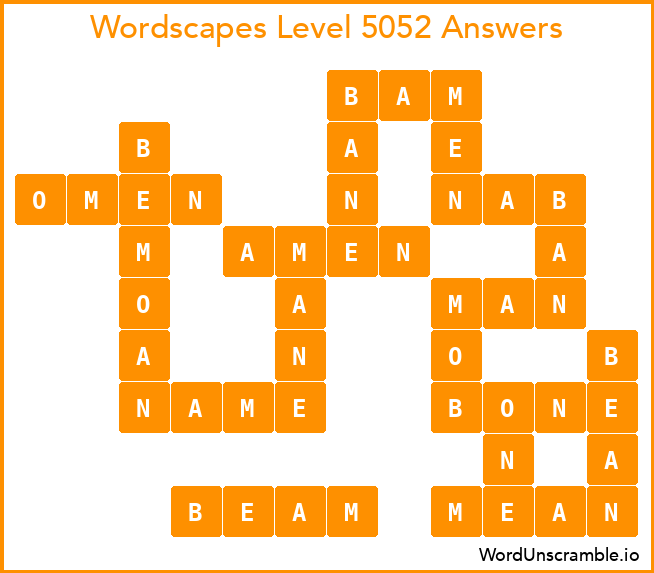 Wordscapes Level 5052 Answers
