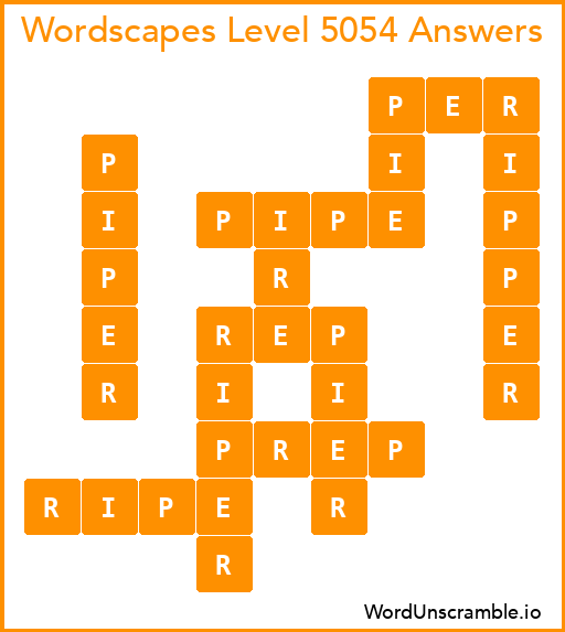 Wordscapes Level 5054 Answers