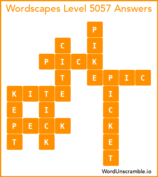 Wordscapes Level 5057 Answers