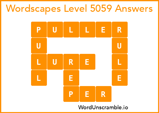 Wordscapes Level 5059 Answers