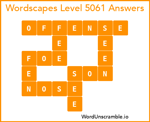 Wordscapes Level 5061 Answers