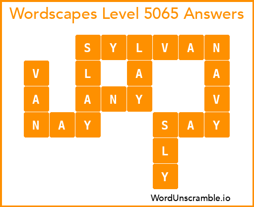 Wordscapes Level 5065 Answers