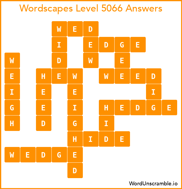 Wordscapes Level 5066 Answers