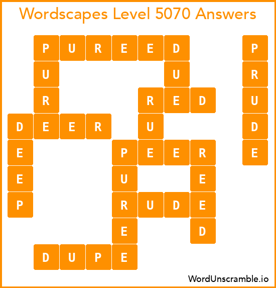 Wordscapes Level 5070 Answers