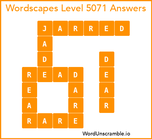 Wordscapes Level 5071 Answers