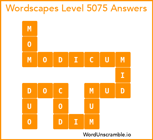 Wordscapes Level 5075 Answers