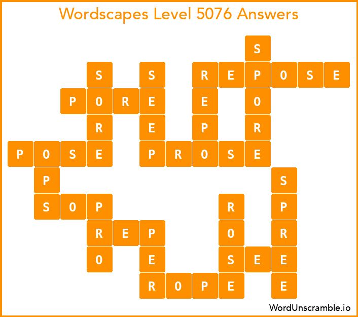 Wordscapes Level 5076 Answers