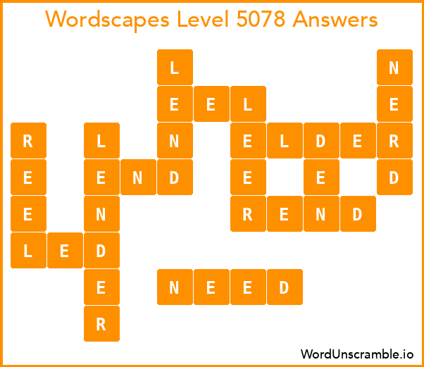 Wordscapes Level 5078 Answers