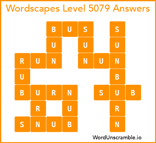 Wordscapes Level 5079 Answers