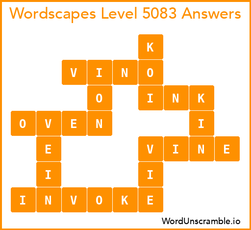 Wordscapes Level 5083 Answers