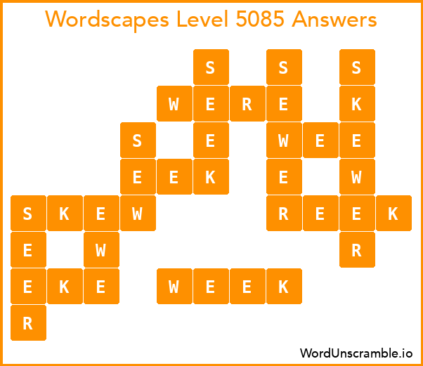 Wordscapes Level 5085 Answers