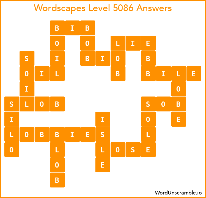 Wordscapes Level 5086 Answers