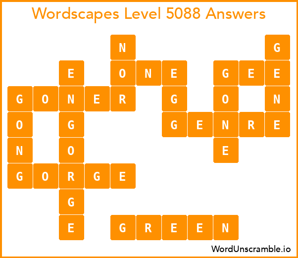 Wordscapes Level 5088 Answers