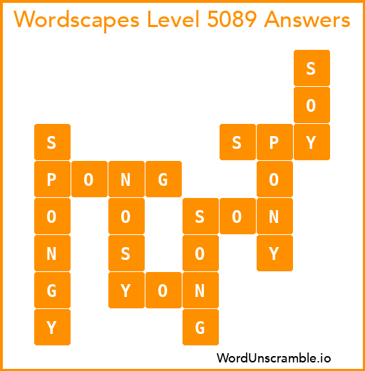 Wordscapes Level 5089 Answers